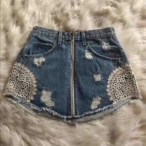 LF Carmar denim skirt NWT